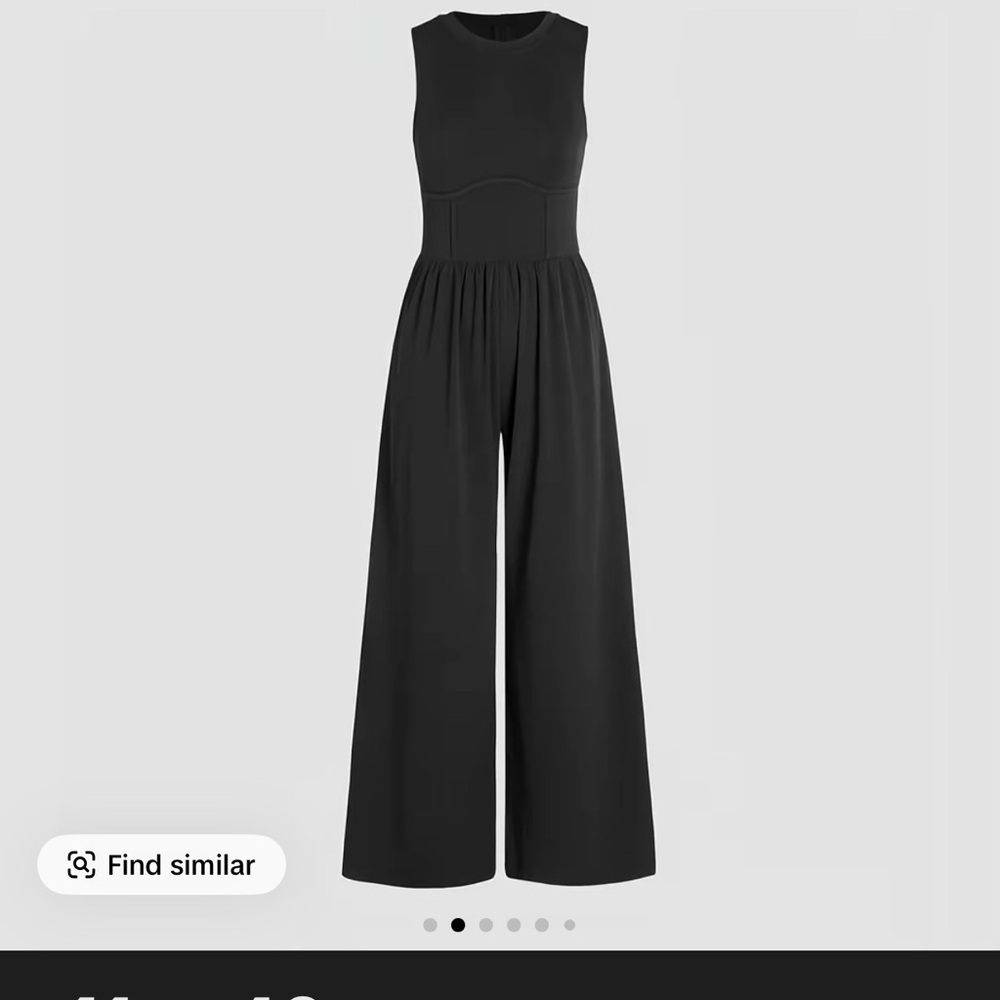 Cider Black sleeveless Wide-Leg Jumpsuit Sz 1x NWT